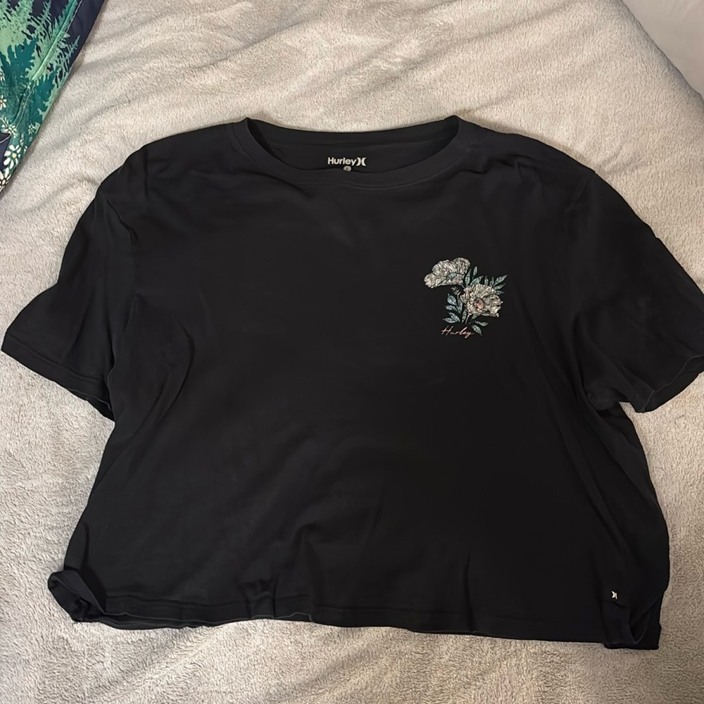 Hurley cropped floral tee L
